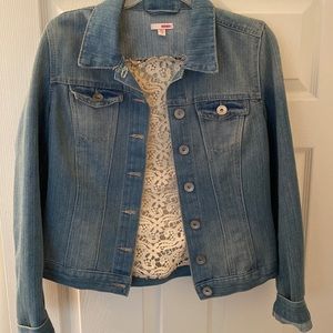 Jean Jacket with Lace Back